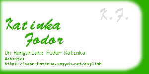 katinka fodor business card